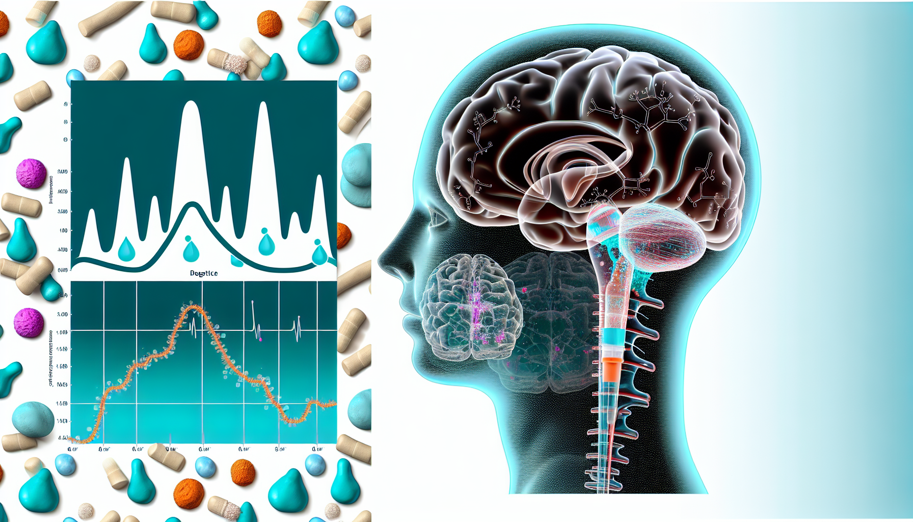 Illustration showing blood sugar impact on brain function and cognitive performance