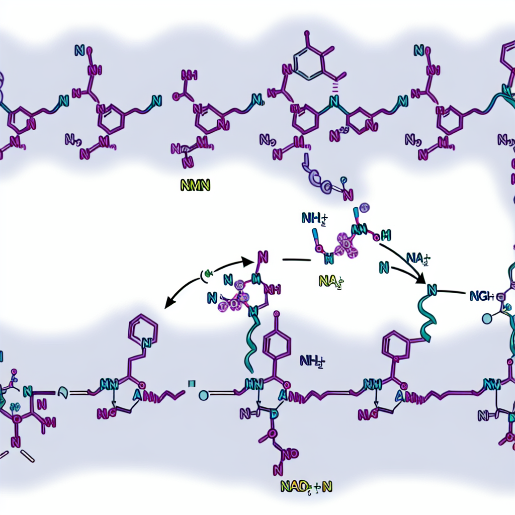 Molecular structures of NMN, NAD+, and NR showing chemical differences
