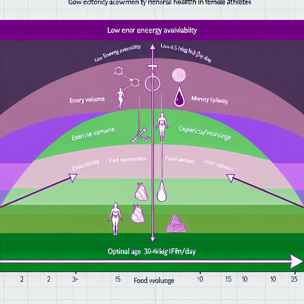 Relationship between energy availability and menstrual health showing optimal ranges and hormonal pathways