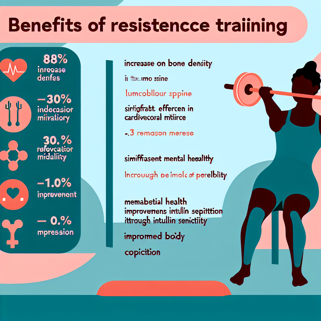 Comprehensive health benefits of resistance training for women including bone density, cardiovascular health, mental health, and metabolic improvements